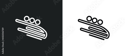 bobsled icon isolated in white and black colors. bobsled outline vector icon from winter collection for web, mobile apps and ui.