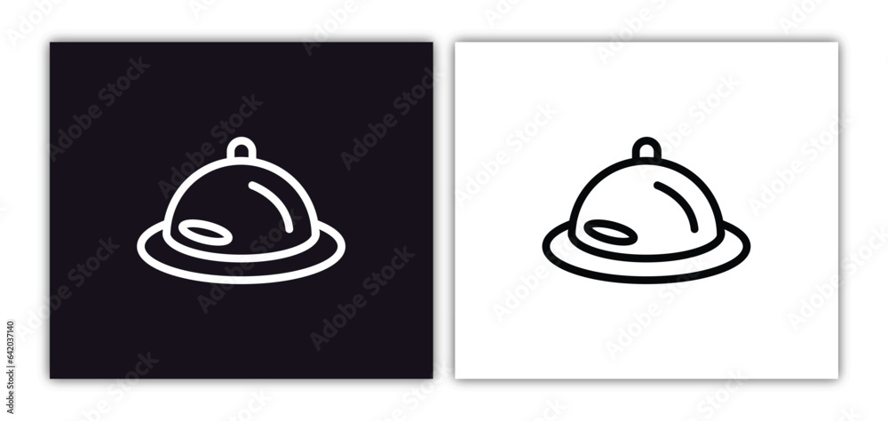 tray with cover icon isolated in white and black colors. tray with cover outline vector icon from airport terminal collection for web, mobile apps and ui. tray with cover icon isolated in white and black colors. tray with cover outline vector icon from airport terminal collection for web, mobile apps and ui.
