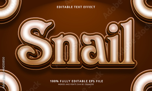 Snail text style editable text effect
