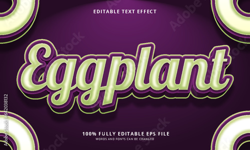 Eggplant text style editable text effect