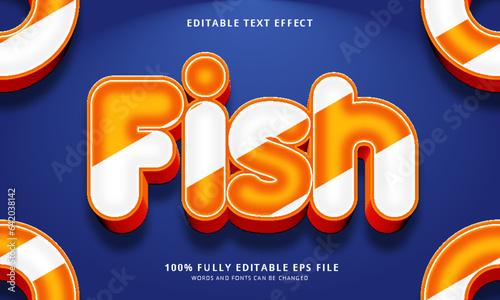 Fish text style editable text effect