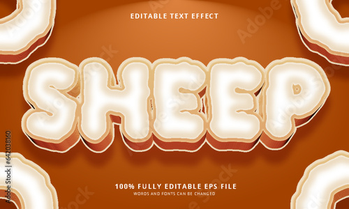 Sheep text style editable text effect