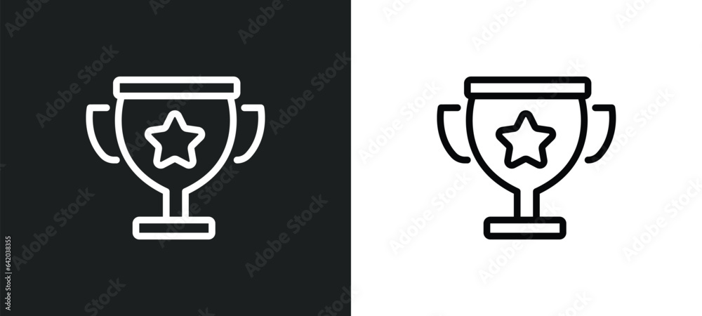 movie award icon isolated in white and black colors. movie award outline vector icon from cinema collection for web, mobile apps and ui.