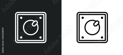 dimmer icon isolated in white and black colors. dimmer outline vector icon from electrian connections collection for web, mobile apps and ui.