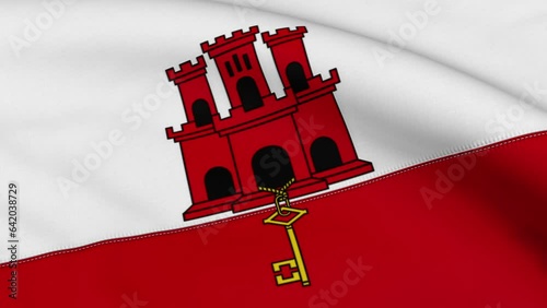 Gibraltar Flag Loop Background photo