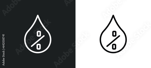 humidity icon isolated in white and black colors. humidity outline vector icon from meteorology collection for web, mobile apps and ui. photo