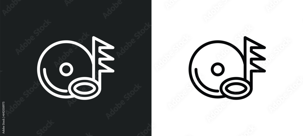 music record icon isolated in white and black colors. music record outline vector icon from music collection for web, mobile apps and ui. music record icon isolated in white and black colors. music record outline vector icon from music collection for web, mobile apps and ui.