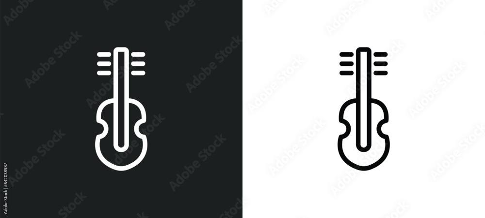 Obraz premium cello icon isolated in white and black colors. cello outline vector icon from music collection for web, mobile apps and ui.