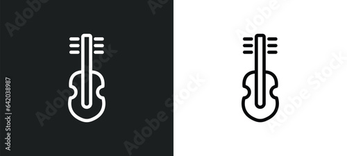 cello icon isolated in white and black colors. cello outline vector icon from music collection for web, mobile apps and ui.