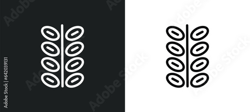 briar leaf icon isolated in white and black colors. briar leaf outline vector icon from nature collection for web, mobile apps and ui.
