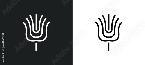 larch leaf icon isolated in white and black colors. larch leaf outline vector icon from nature collection for web, mobile apps and ui.