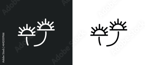 carnivorous plant icon isolated in white and black colors. carnivorous plant outline vector icon from nature collection for web, mobile apps and ui.
