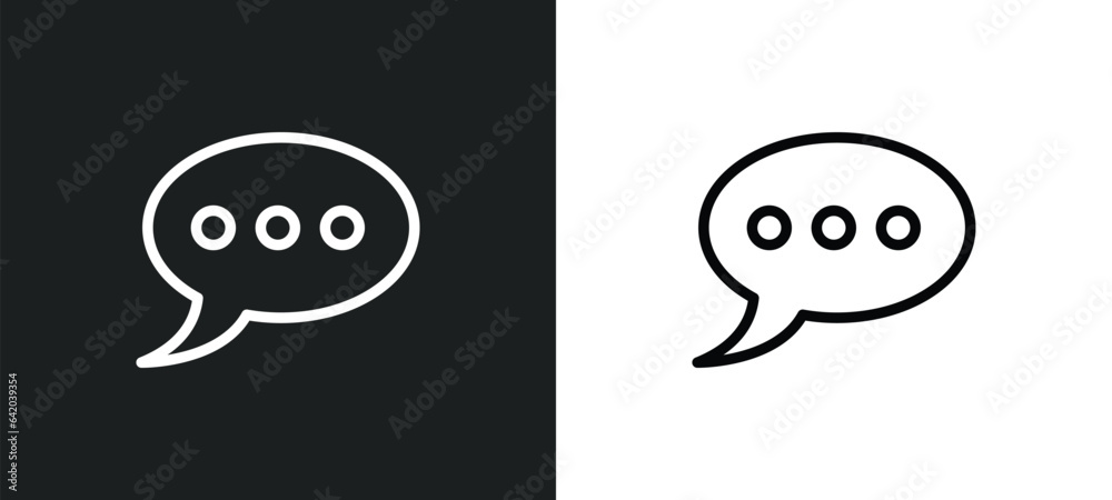 oval speech bubble icon isolated in white and black colors. oval speech bubble outline vector icon from shapes collection for web, mobile apps and ui. oval speech bubble icon isolated in white and black colors. oval speech bubble outline vector icon from shapes collection for web, mobile apps and ui.