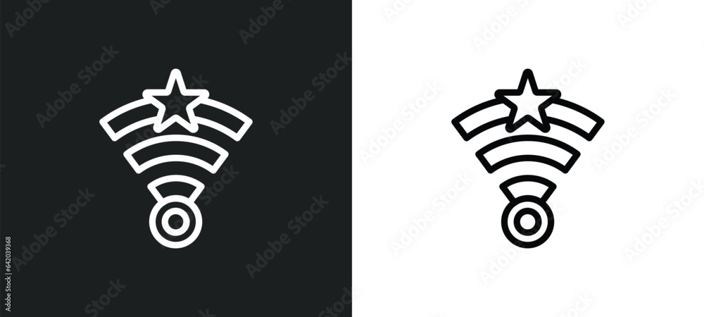 Fototapeta premium null icon isolated in white and black colors. null outline vector icon from collection for web, mobile apps and ui.