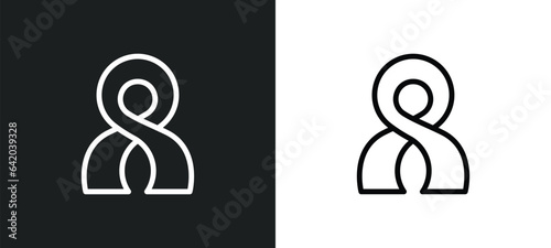 icon isolated in white and black colors. outline vector icon from shapes collection for web, mobile apps and