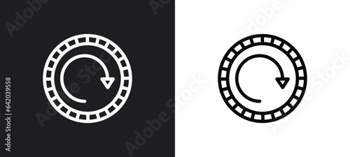 turn icon isolated in white and black colors. turn outline vector icon from signs collection for web, mobile apps and ui.