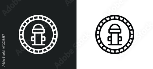 hydrant icon isolated in white and black colors. hydrant outline vector icon from signs collection for web, mobile apps and ui.