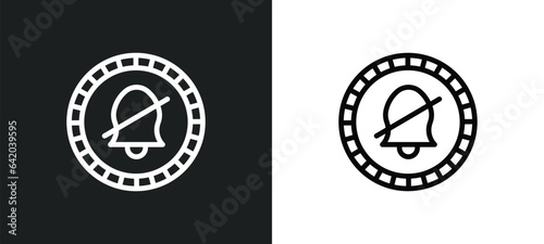 silence icon isolated in white and black colors. silence outline vector icon from signs collection for web, mobile apps and ui.