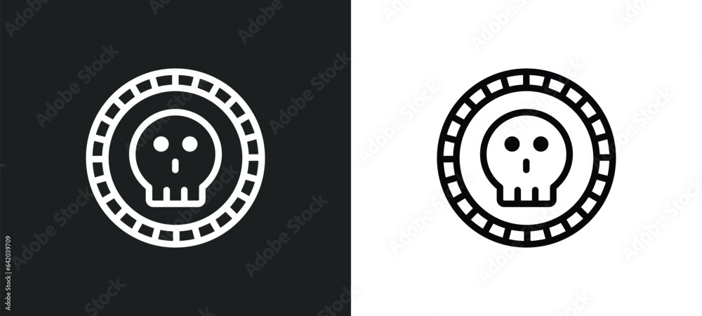 death icon isolated in white and black colors. death outline vector icon from signs collection for web, mobile apps and ui. death icon isolated in white and black colors. death outline vector icon from signs collection for web, mobile apps and ui.