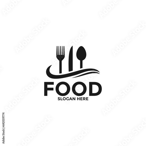 Food logo vector, creative food logo design template