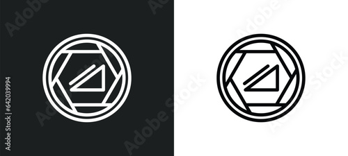 ramp icon isolated in white and black colors. ramp outline vector icon from signs collection for web, mobile apps and ui.