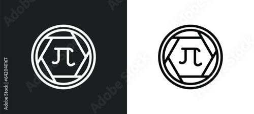 pi constant icon isolated in white and black colors. pi constant outline vector icon from signs collection for web, mobile apps and ui.