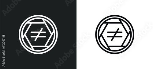 is not equal to icon isolated in white and black colors. is not equal to outline vector icon from signs collection for web, mobile apps and ui.