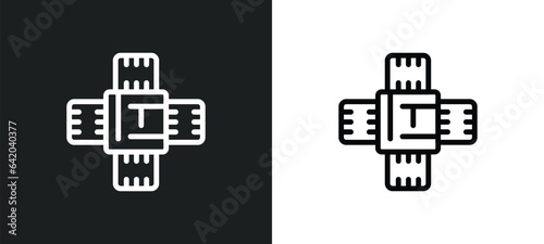 naensor icon isolated in white and black colors. naensor outline vector icon from technology collection for web, mobile apps and ui.