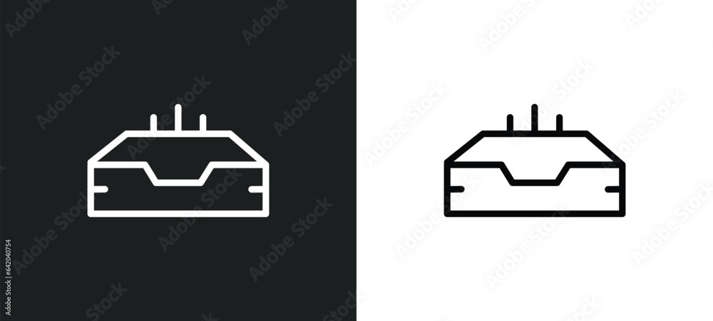 empty icon isolated in white and black colors. empty outline vector icon from user interface collection for web, mobile apps and ui.