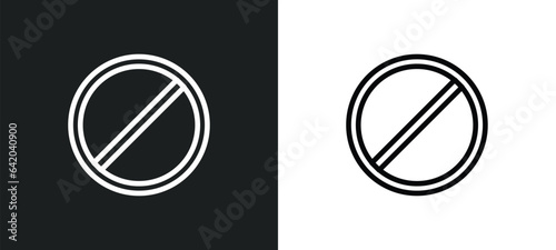 forbbiden icon isolated in white and black colors. forbbiden outline vector icon from user interface collection for web, mobile apps and ui.