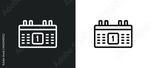 day icon isolated in white and black colors. day outline vector icon from valentines day collection for web, mobile apps and ui.