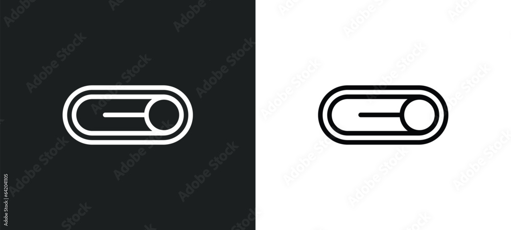 on slider icon isolated in white and black colors. on slider outline vector icon from web collection for web, mobile apps and ui. on slider icon isolated in white and black colors. on slider outline vector icon from web collection for web, mobile apps and ui.