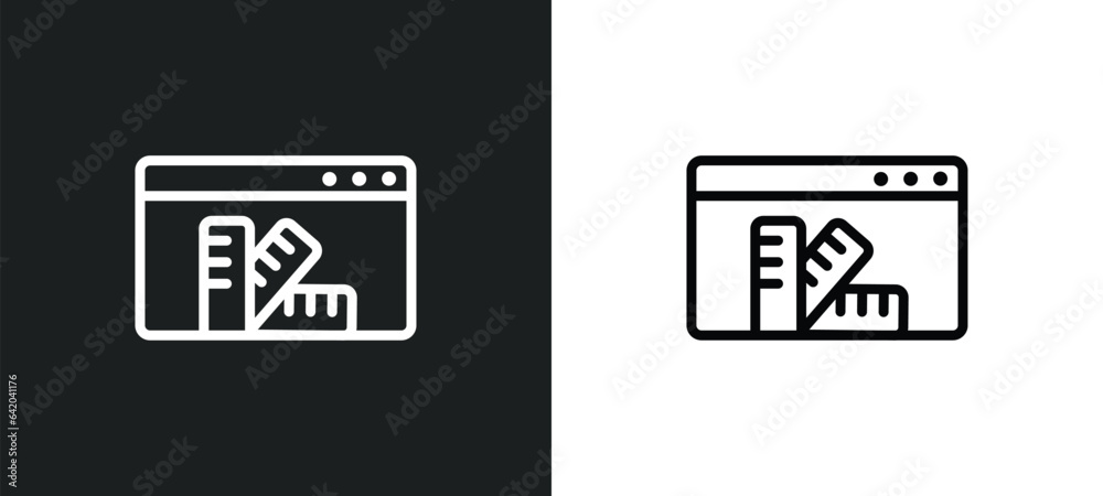 color scheme icon isolated in white and black colors. color scheme outline vector icon from web hosting collection for web, mobile apps and ui.