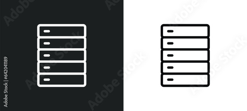 raid icon isolated in white and black colors. raid outline vector icon from web hosting collection for web, mobile apps and ui.