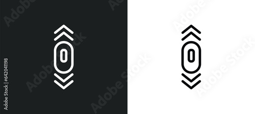 scrolling icon isolated in white and black colors. scrolling outline vector icon from web hosting collection for web, mobile apps and ui.