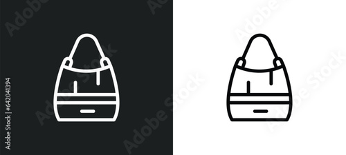 hobo shoulder bag? icon isolated in white and black colors. hobo shoulder bag? outline vector icon from woman clothing collection for web, mobile apps and ui.