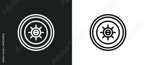 authority icon isolated in white and black colors. authority outline vector icon from zodiac collection for web, mobile apps and ui.