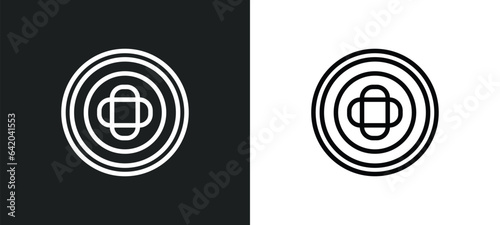 hypocrisy icon isolated in white and black colors. hypocrisy outline vector icon from zodiac collection for web, mobile apps and ui.