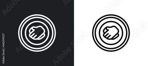 friendship icon isolated in white and black colors. friendship outline vector icon from zodiac collection for web, mobile apps and ui.