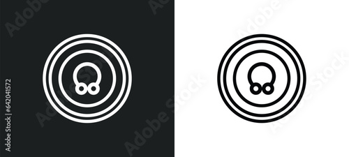coagulation icon isolated in white and black colors. coagulation outline vector icon from zodiac collection for web, mobile apps and ui.