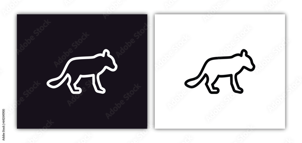 snow leopard icon isolated in white and black colors. snow leopard outline vector icon from animals collection for web, mobile apps and ui.