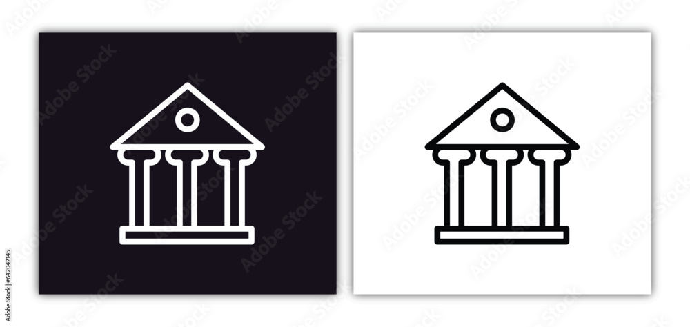 federal agency icon isolated in white and black colors. federal agency outline vector icon from army and war collection for web, mobile apps and ui.