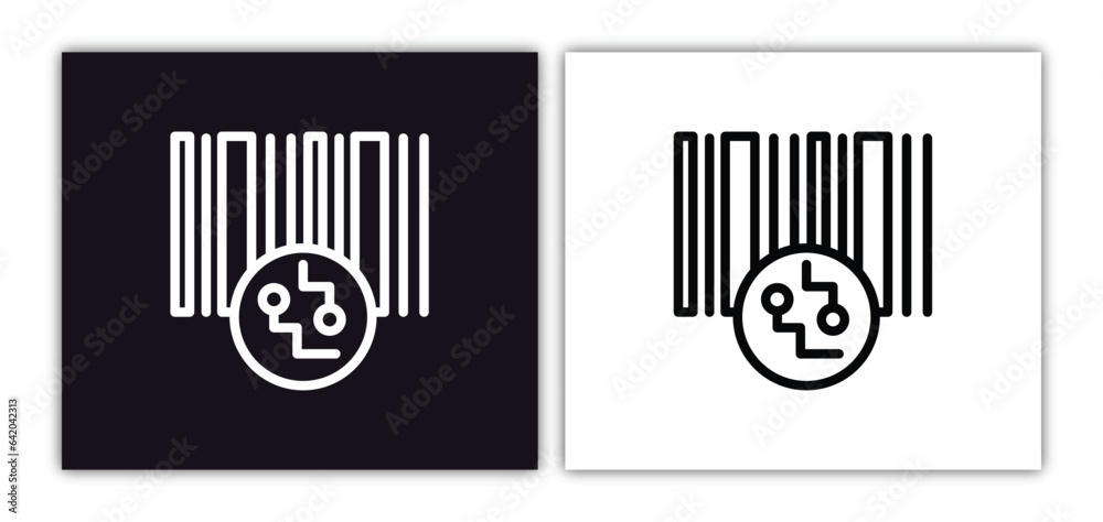 Obraz premium high capacity color barcode icon isolated in white and black colors. high capacity color barcode outline vector icon from artificial intellegence collection for web, mobile apps and ui.