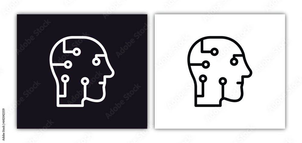humanoid icon isolated in white and black colors. humanoid outline vector icon from artificial intellegence collection for web, mobile apps and ui. humanoid icon isolated in white and black colors. humanoid outline vector icon from artificial intellegence collection for web, mobile apps and ui.