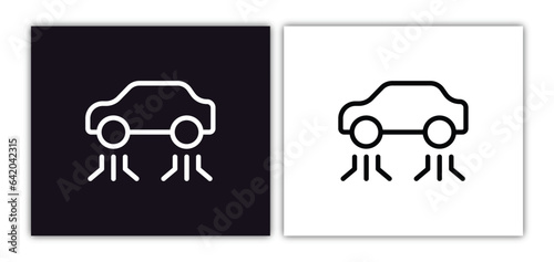 fyling vehicle icon isolated in white and black colors. fyling vehicle outline vector icon from artificial intellegence collection for web, mobile apps and ui.