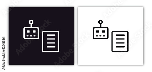 laws of robotics icon isolated in white and black colors. laws of robotics outline vector icon from artificial intellegence collection for web, mobile apps and ui.