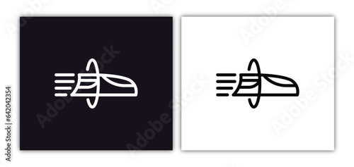 hyperloop icon isolated in white and black colors. hyperloop outline vector icon from artificial intellegence collection for web, mobile apps and ui.