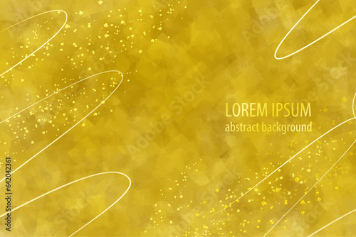 パステルで描いたようなテクスチャとゴールドライン・金箔・金粉のゴージャスな背景・ゴールド