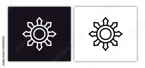 shuriken icon isolated in white and black colors. shuriken outline vector icon from asian collection for web, mobile apps and ui.