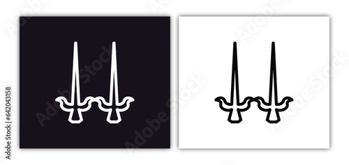 sai icon isolated in white and black colors. sai outline vector icon from asian collection for web, mobile apps and ui.